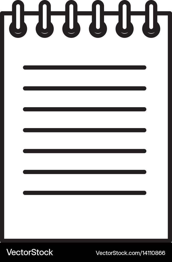 Notebook school isolated icon vector image