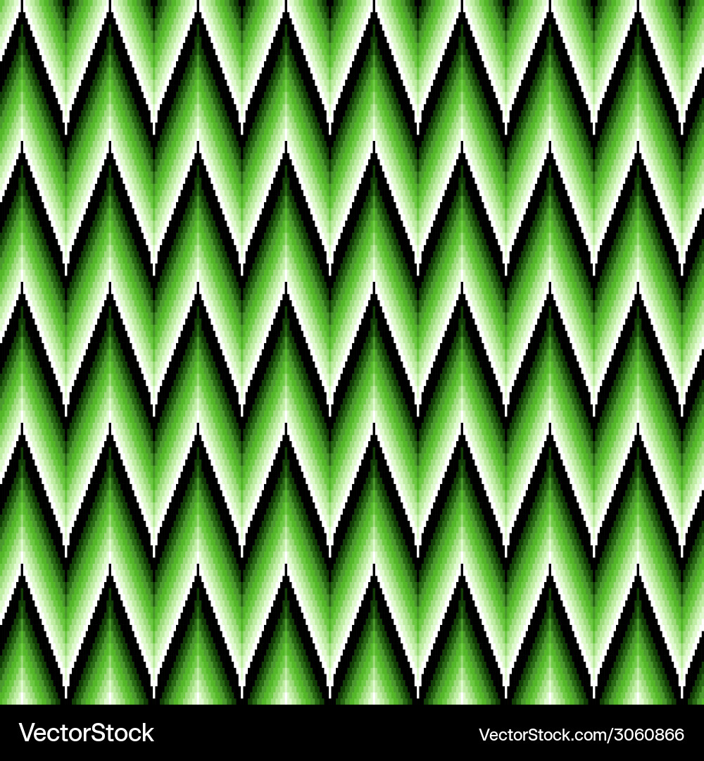 Seamless pattern with green zigzag elements vector image