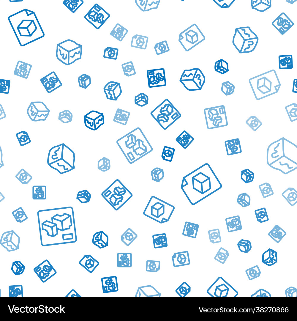 Set line 3d printer isometric cube file Set line 3d printer isometric cube file vector image
