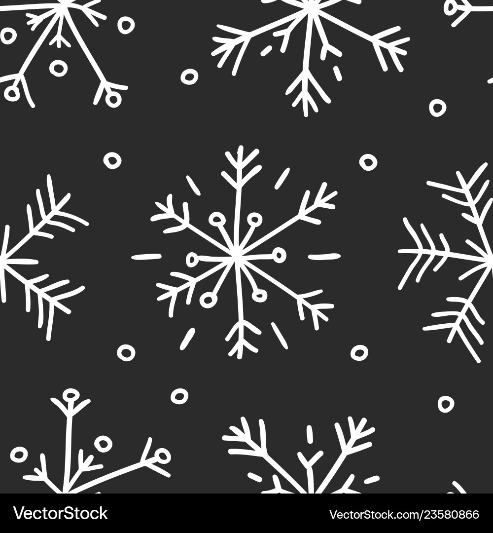 Snowflake Seamless Pattern vector image