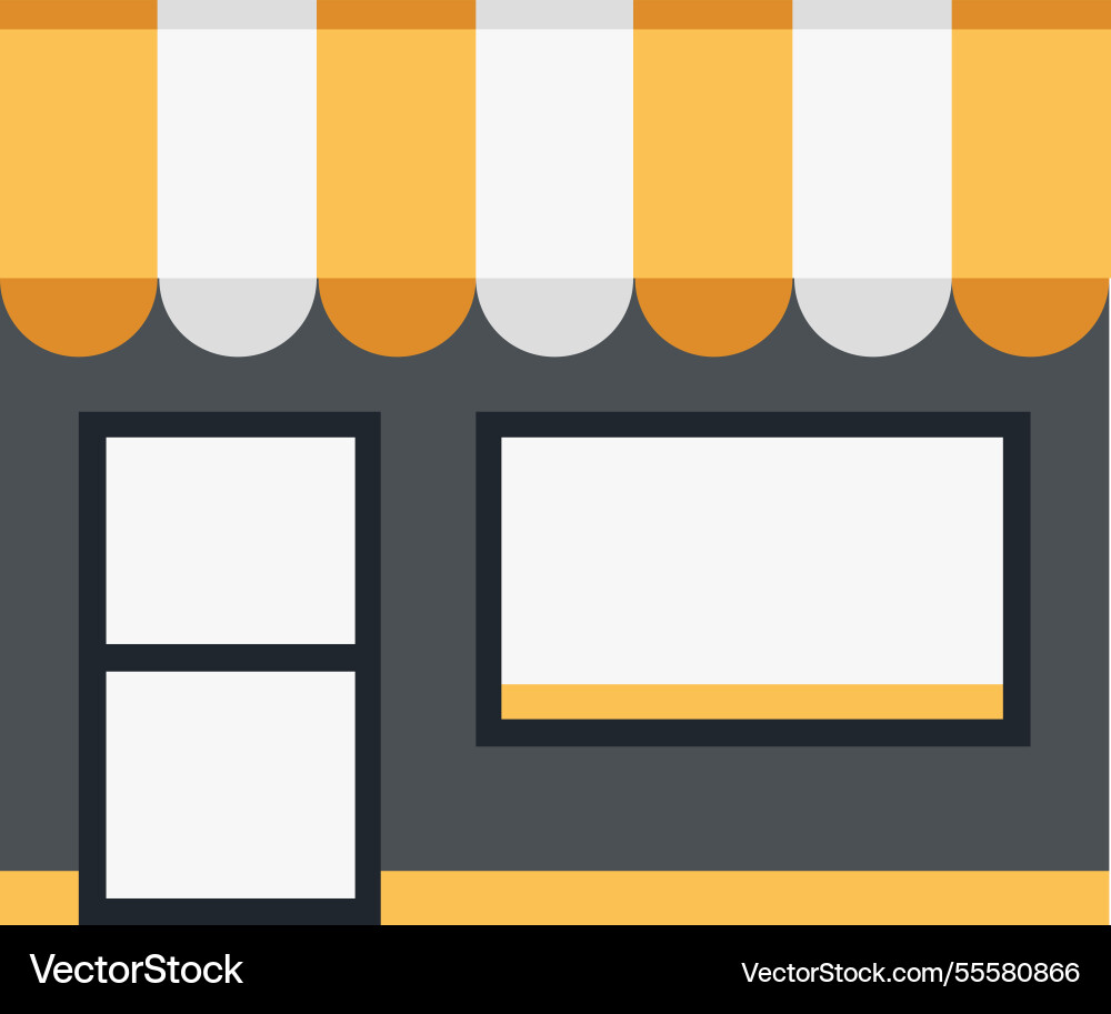 Store flat web icon concept Royalty Free Vector Image