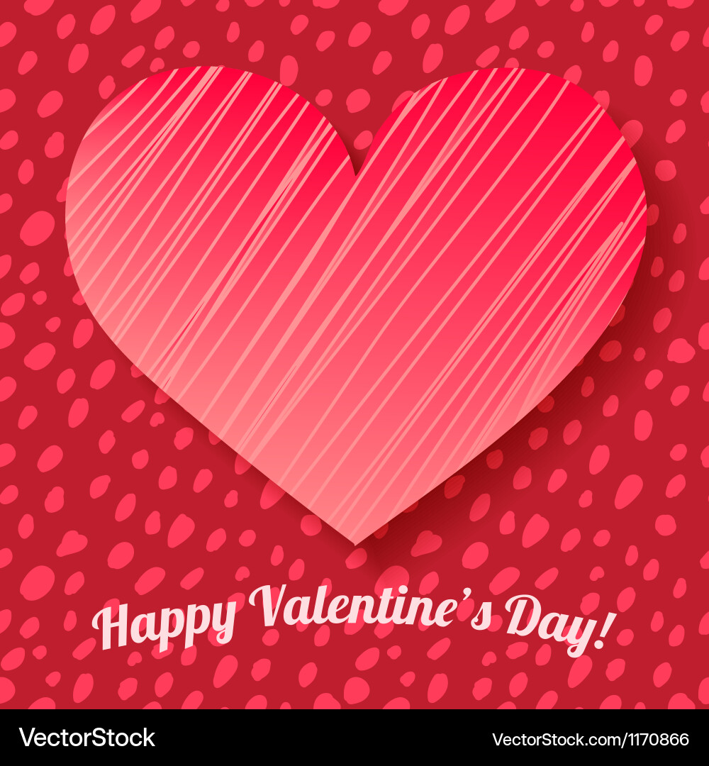 Valentine's Day Dots Card vector image