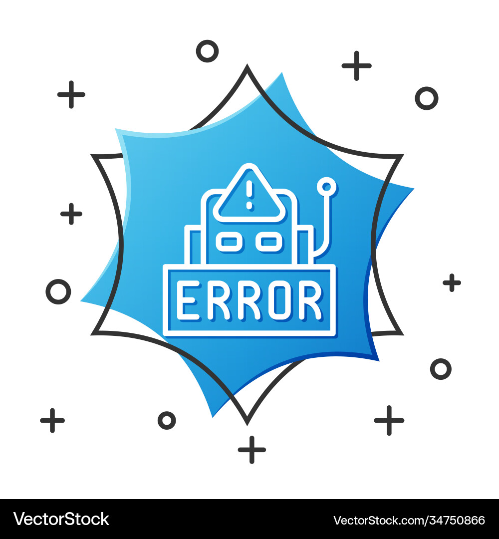 White line error in operation program White line error in operation program vector image
