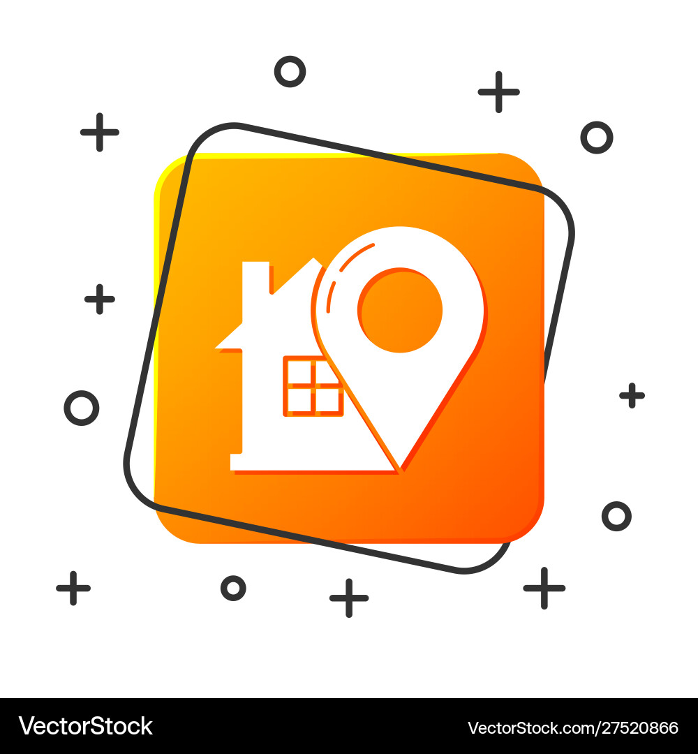 White map pointer with house icon isolated White map pointer with house icon isolated vector image