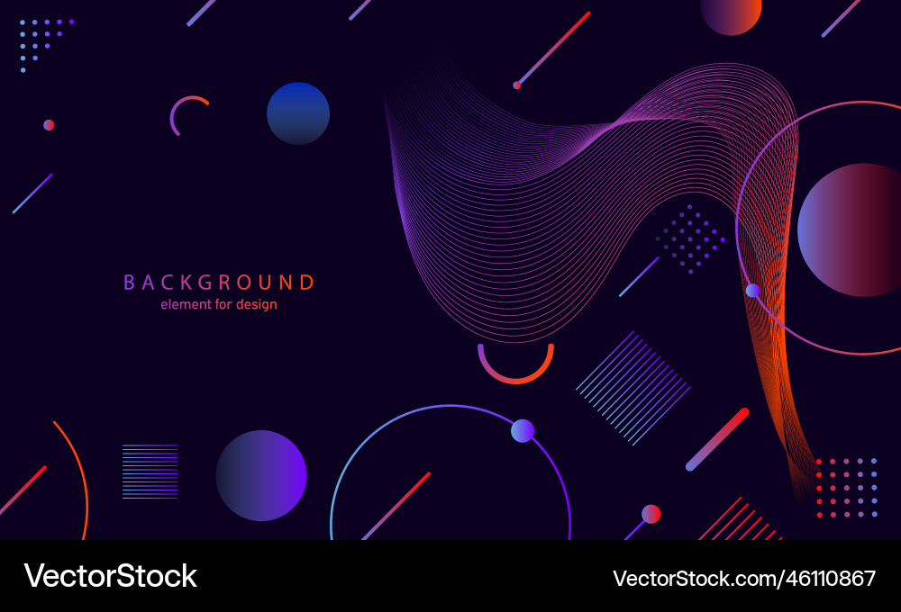 Abstract gradient background wave element Abstract gradient background wave element vector image