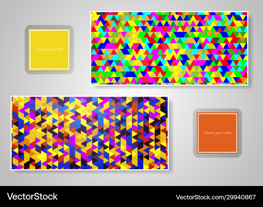 Abstract various colorful header set collection vector image