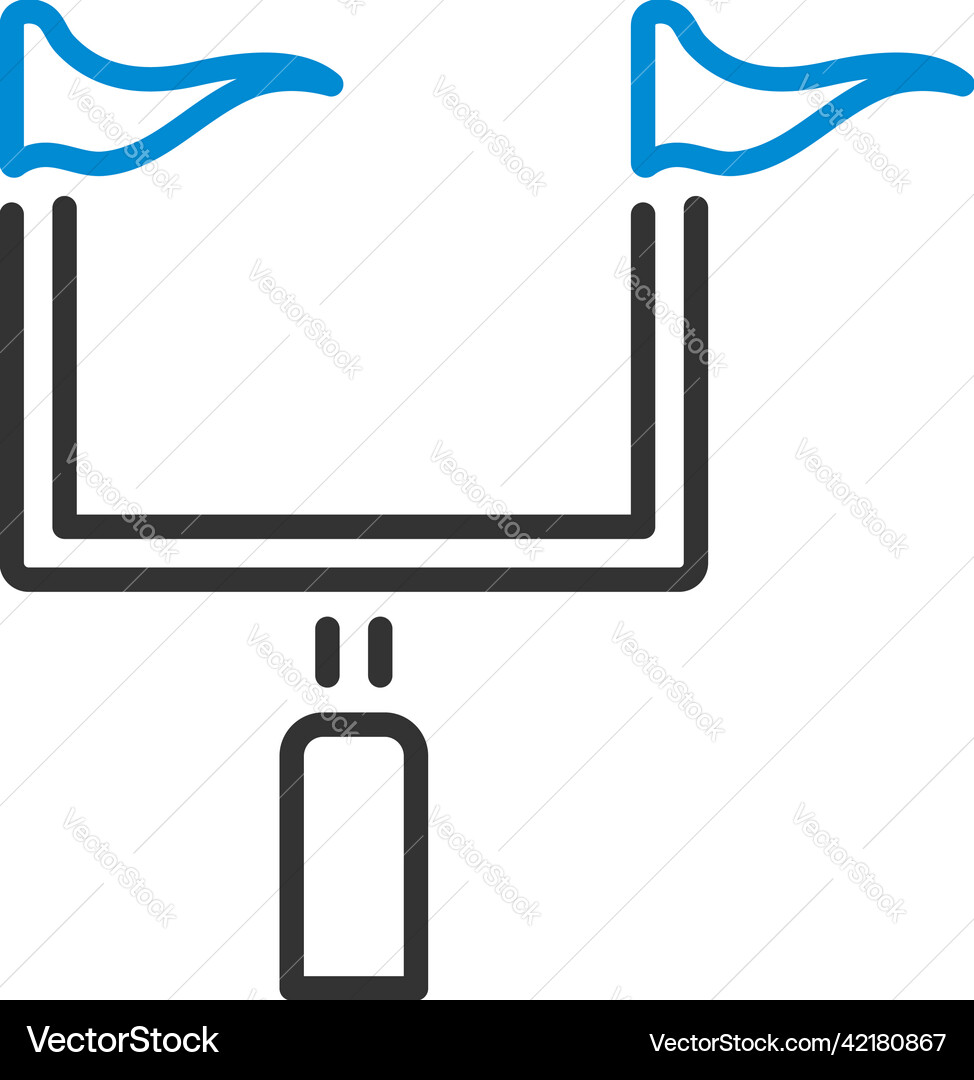 Amerikanische Fußball Tor Post Symbol Amerikanische Fußball Tor Post Symbol vektorbild