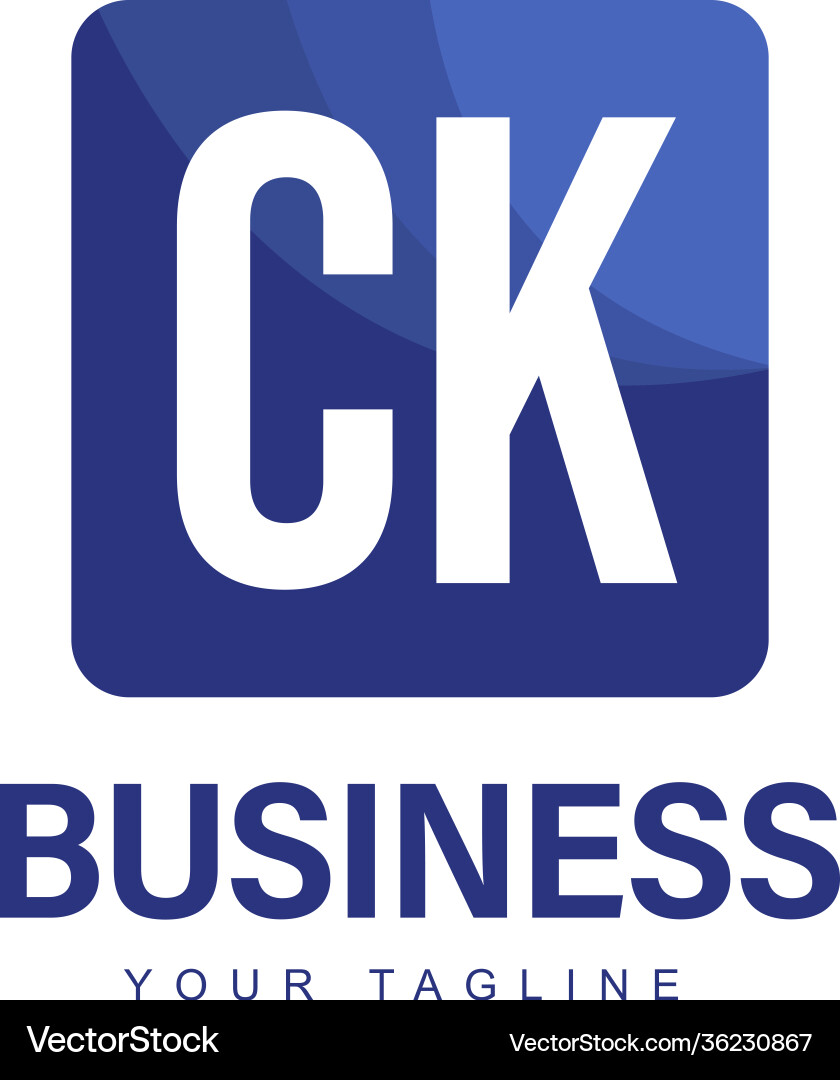 Ck initial a logo design with abstract style Ck initial a logo design with abstract style vector image