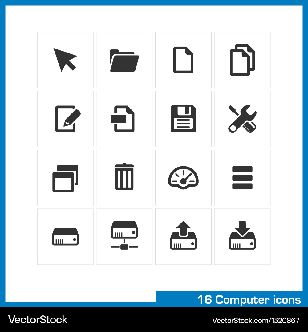 Computer Icons Set vector image