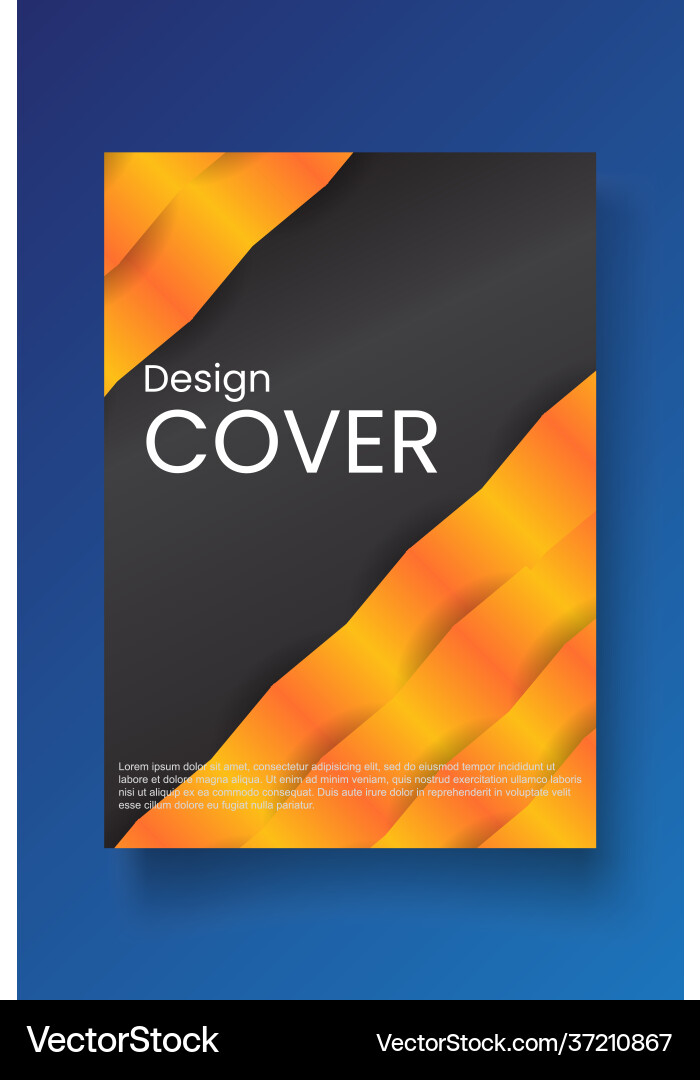 Cover design template with abstract lines modern vector image
