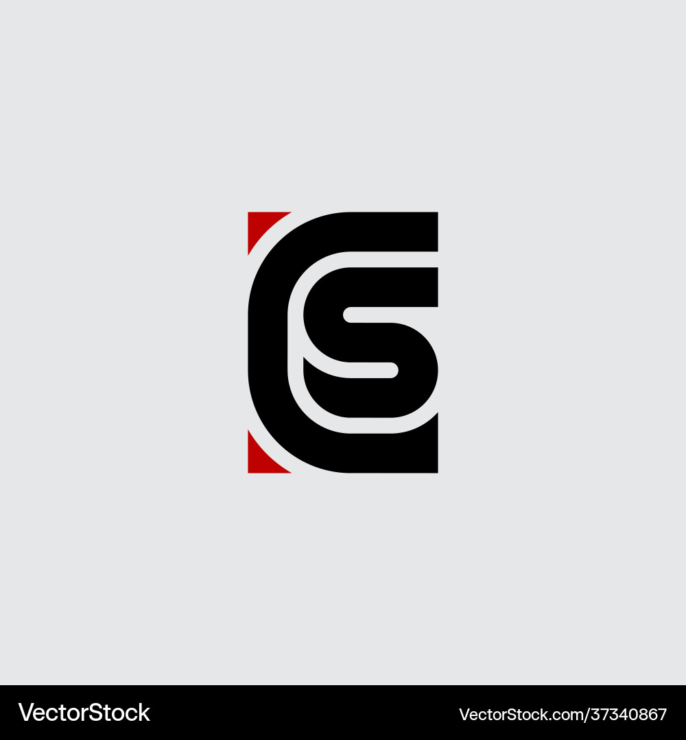 Cs - Initialen oder Logo Design Element Symbol c vektorbild