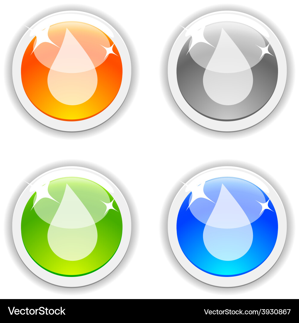 Drop buttons Vector Image