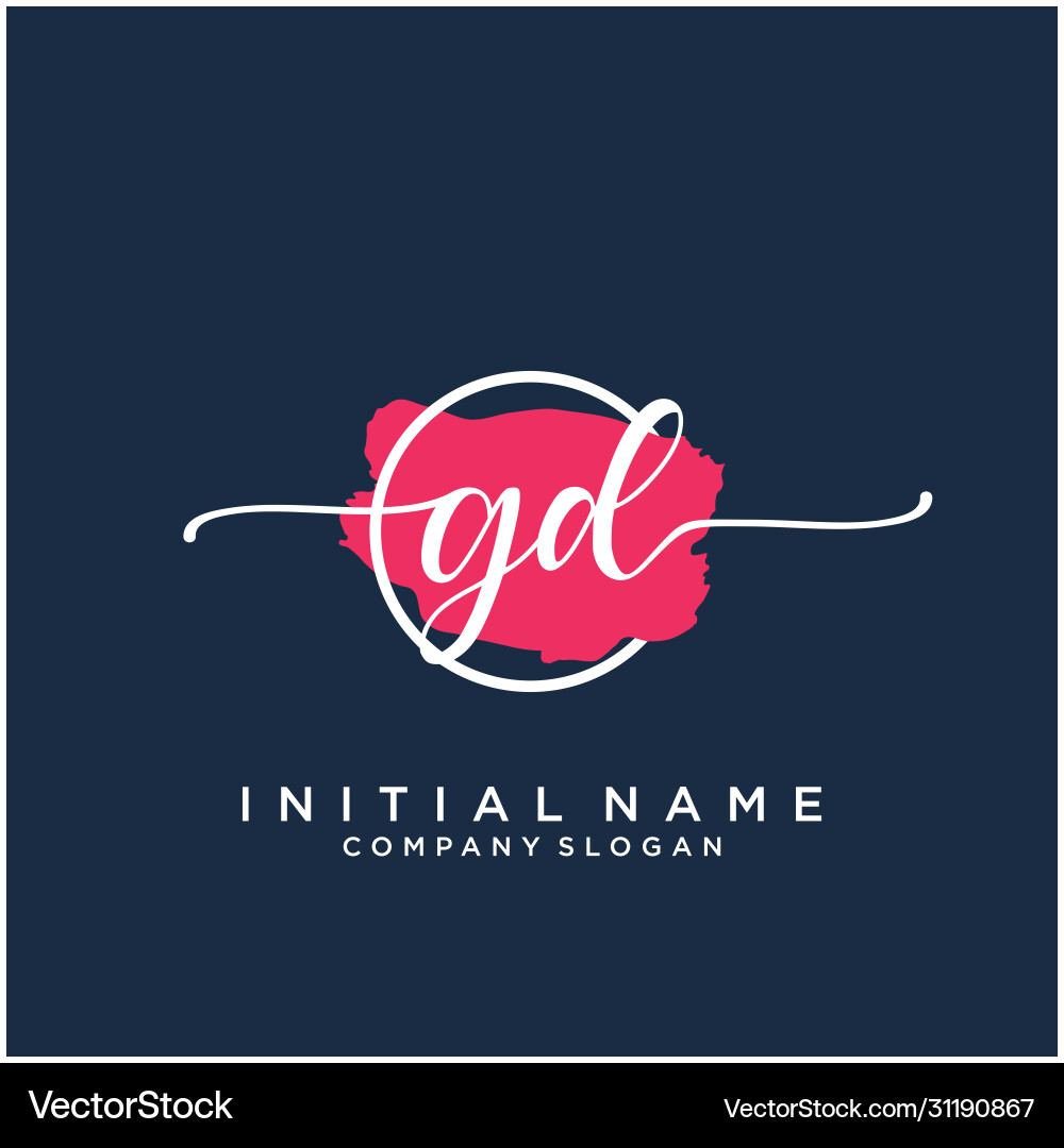 Elegant Initial Logo - Brush Script vector image
