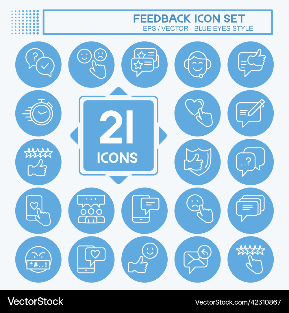 Feedback icon set suitable for web interface Feedback icon set suitable for web interface Vector Image