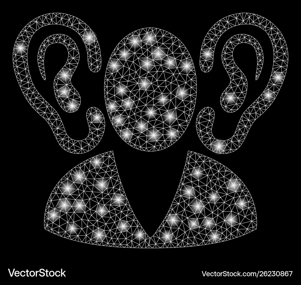 Flare mesh 2d listener with spots Flare mesh 2d listener with spots vector image