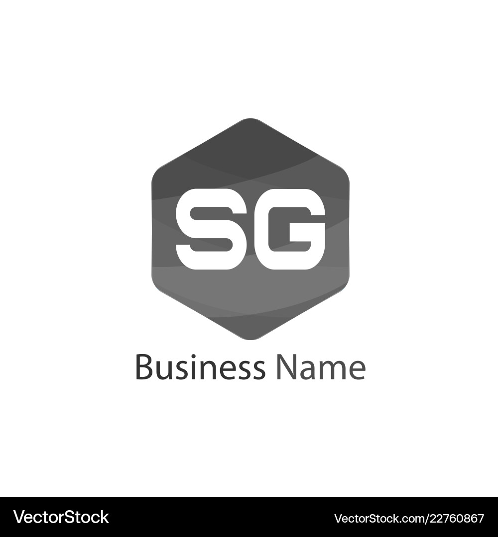 Initial letter sg logo template design Vector Image