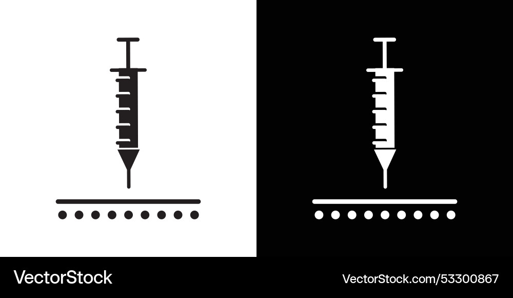 Intradermal injection icon thin line flat Intradermal injection icon thin line flat Vector Image