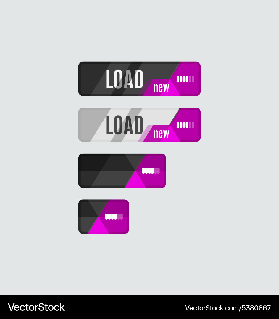 Load button futuristic hi-tech ui design vector image