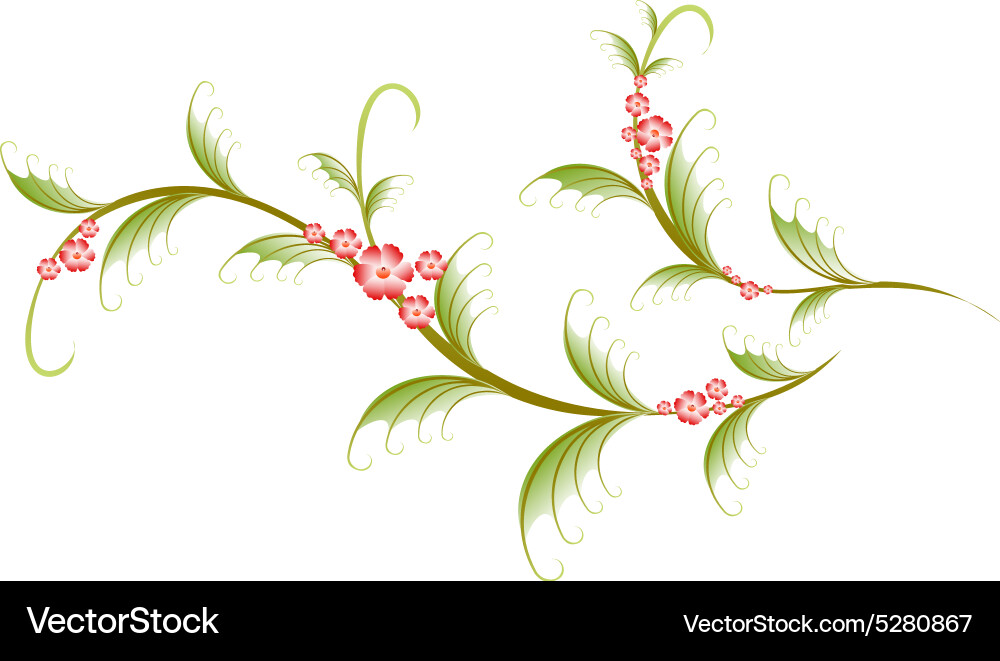Pattern in the form of sakura branch eps10 vector image