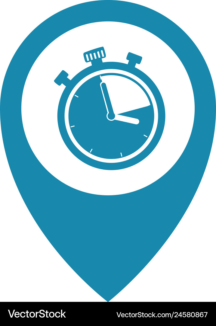 Pin pointer with chronometer Pin pointer with chronometer vector image