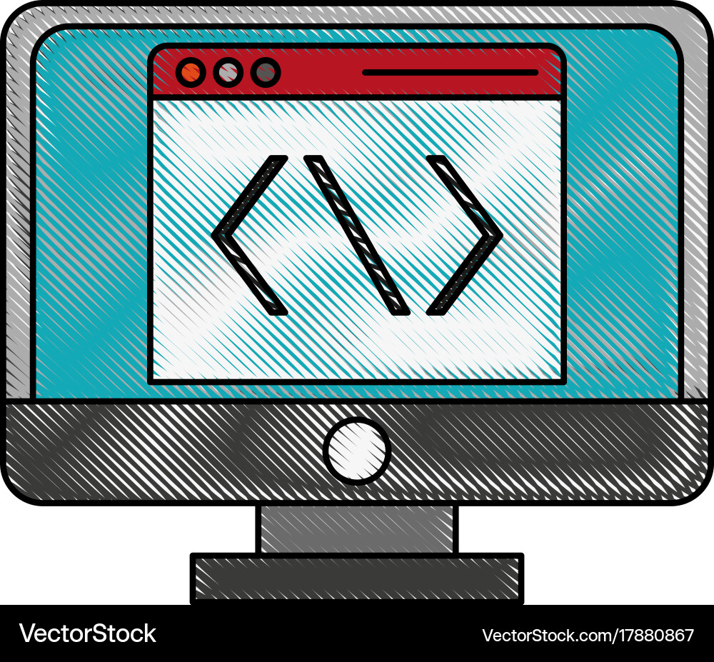 Programmiercode auf dem Computer vektorbild