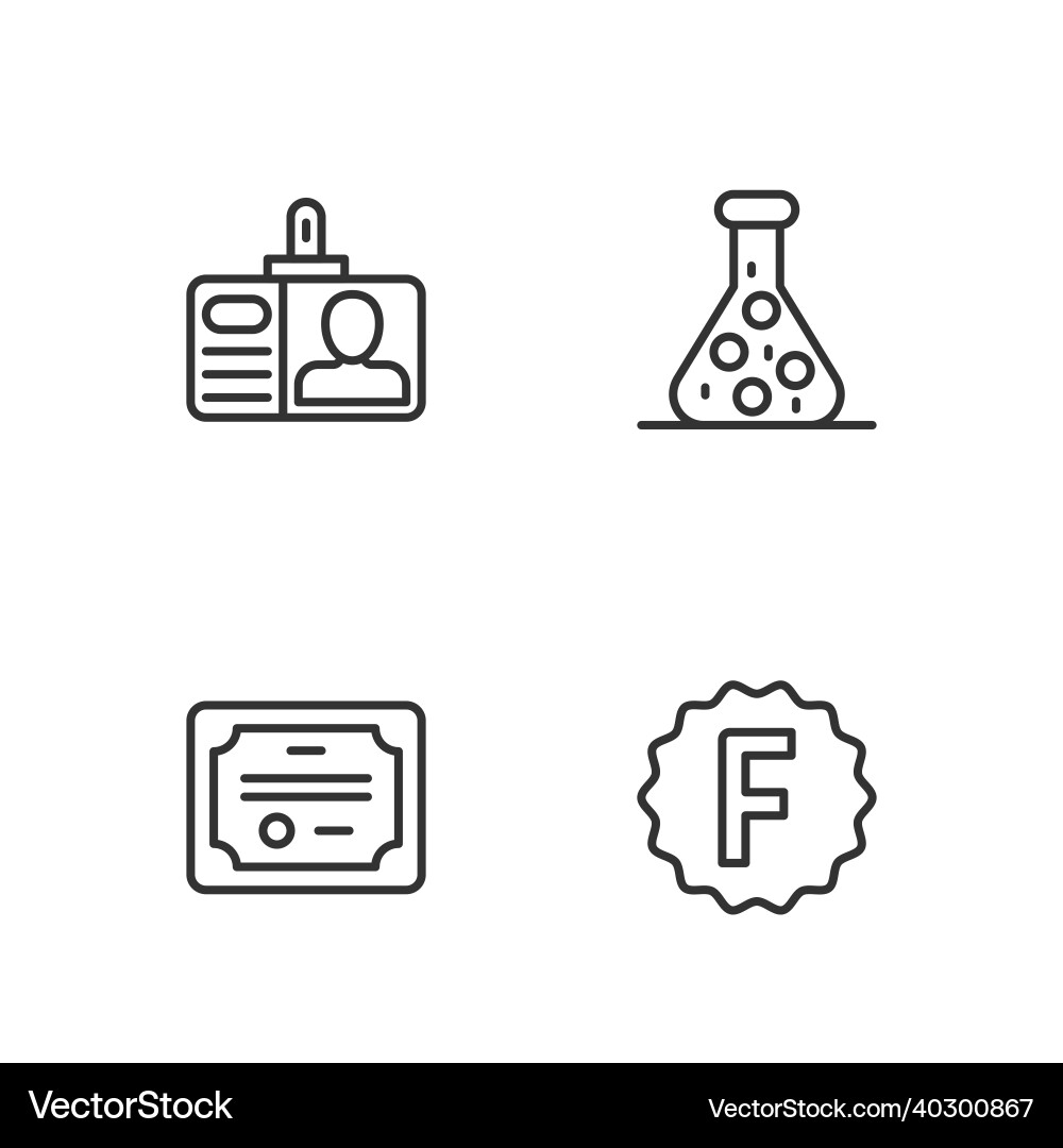 Set line exam paper with incorrect answers Set line exam paper with incorrect answers vector image