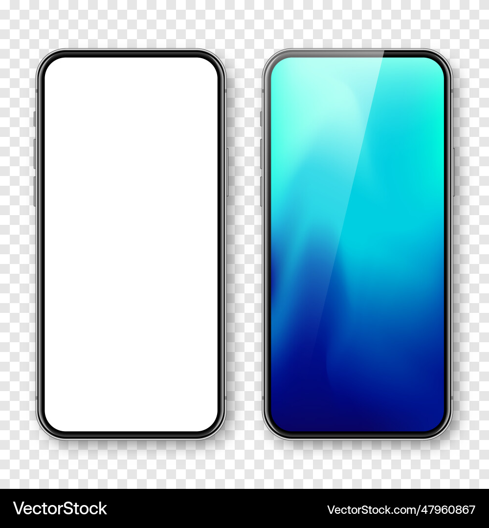 Smartphone with blank touch screen and abstract Smartphone with blank touch screen and abstract vector image