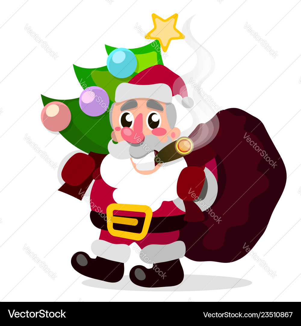 Weihnachtskarte lustige Cartoons santa claus Weihnachtskarte lustige Cartoons santa claus vektorbild