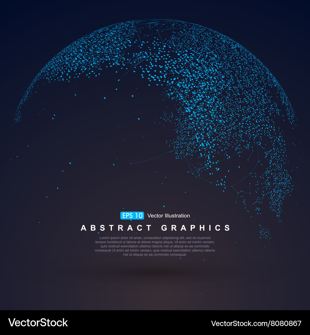 World map point line composition representing Vector Image