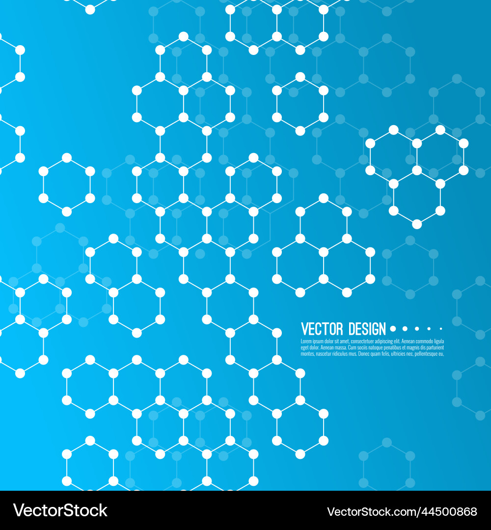 Abstract background of molecular structure Abstract background of molecular structure Vector Image