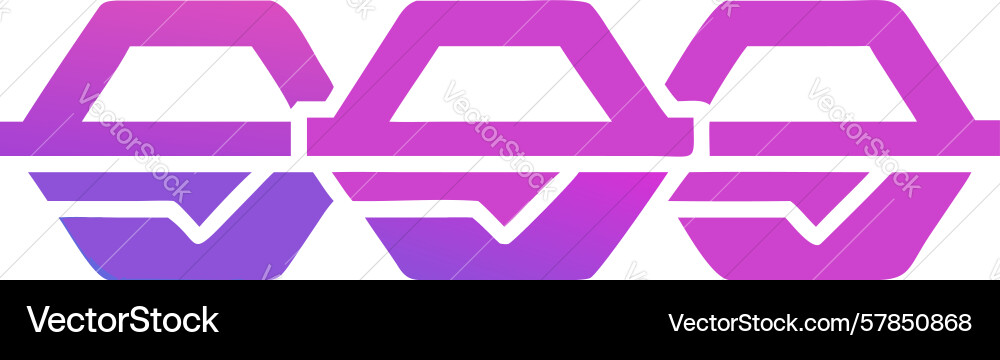 Abstract checkmark hexagons progressive Vector Image
