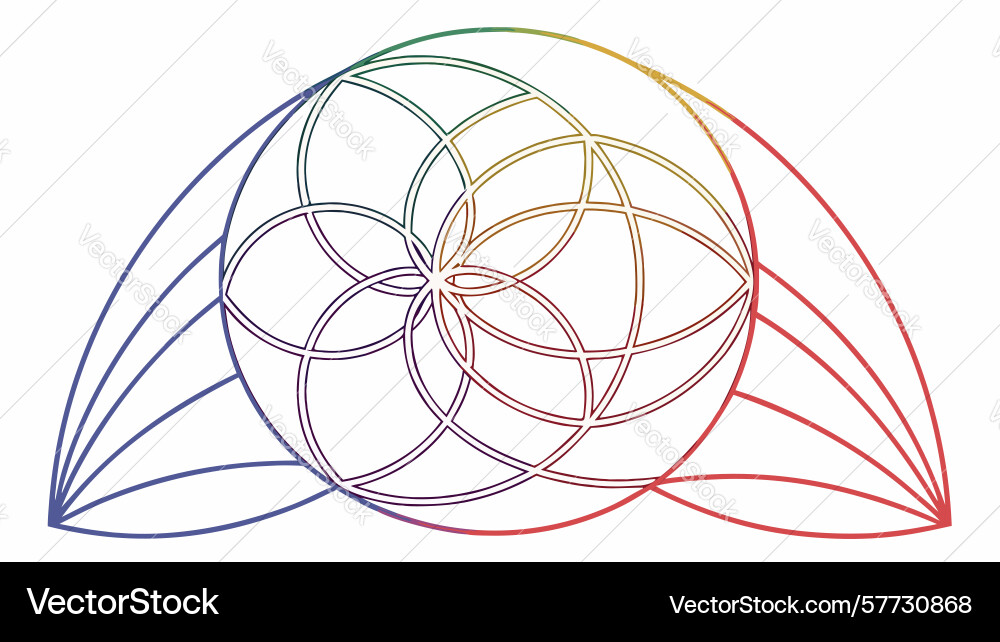 Abstract geometric net with overlapping lines vector image
