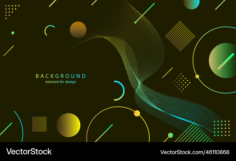 Abstract gradient background wave element Abstract gradient background wave element vector image