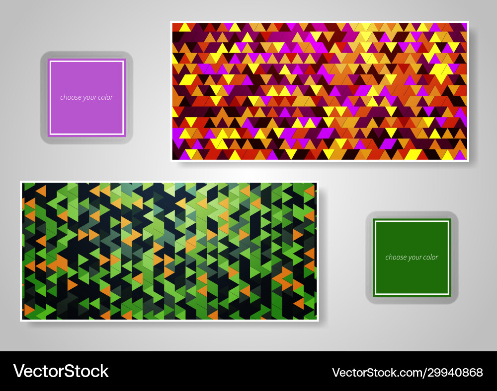 Abstract various colorful header set collection vector image