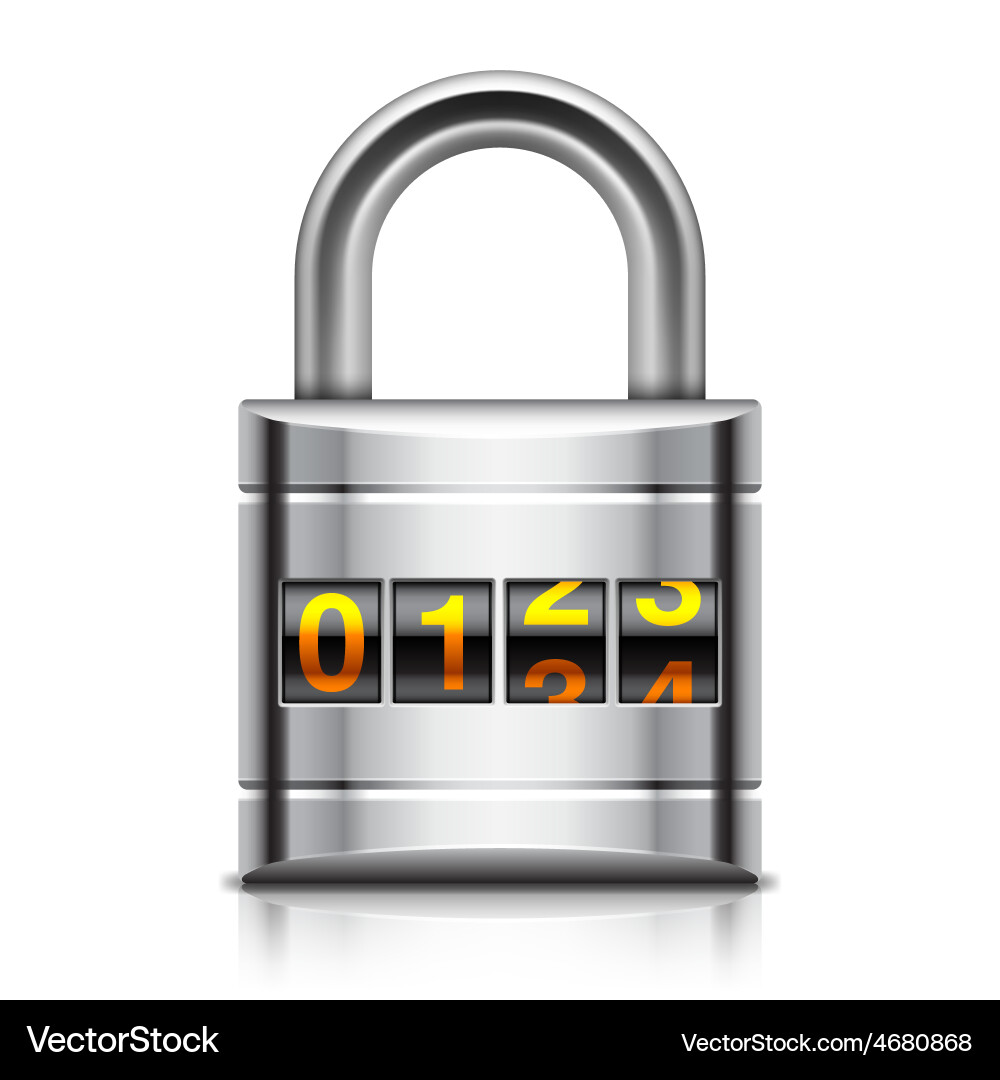 Coded Lock Vector Image