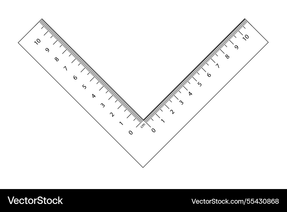 Corner ruler size indicators set isolated Corner ruler size indicators set isolated vector image