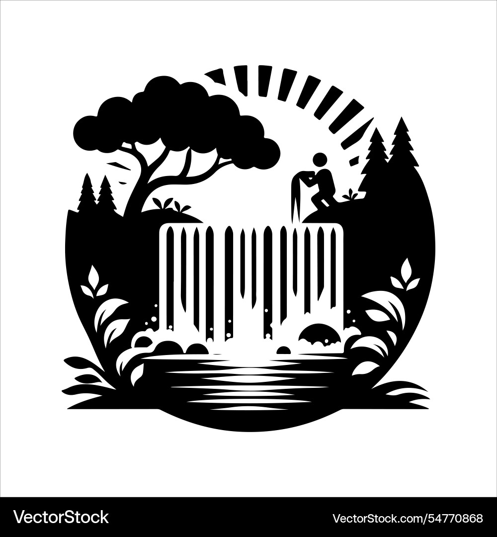 Create stunning projects with spring waterfall Create stunning projects with spring waterfall Vector Image