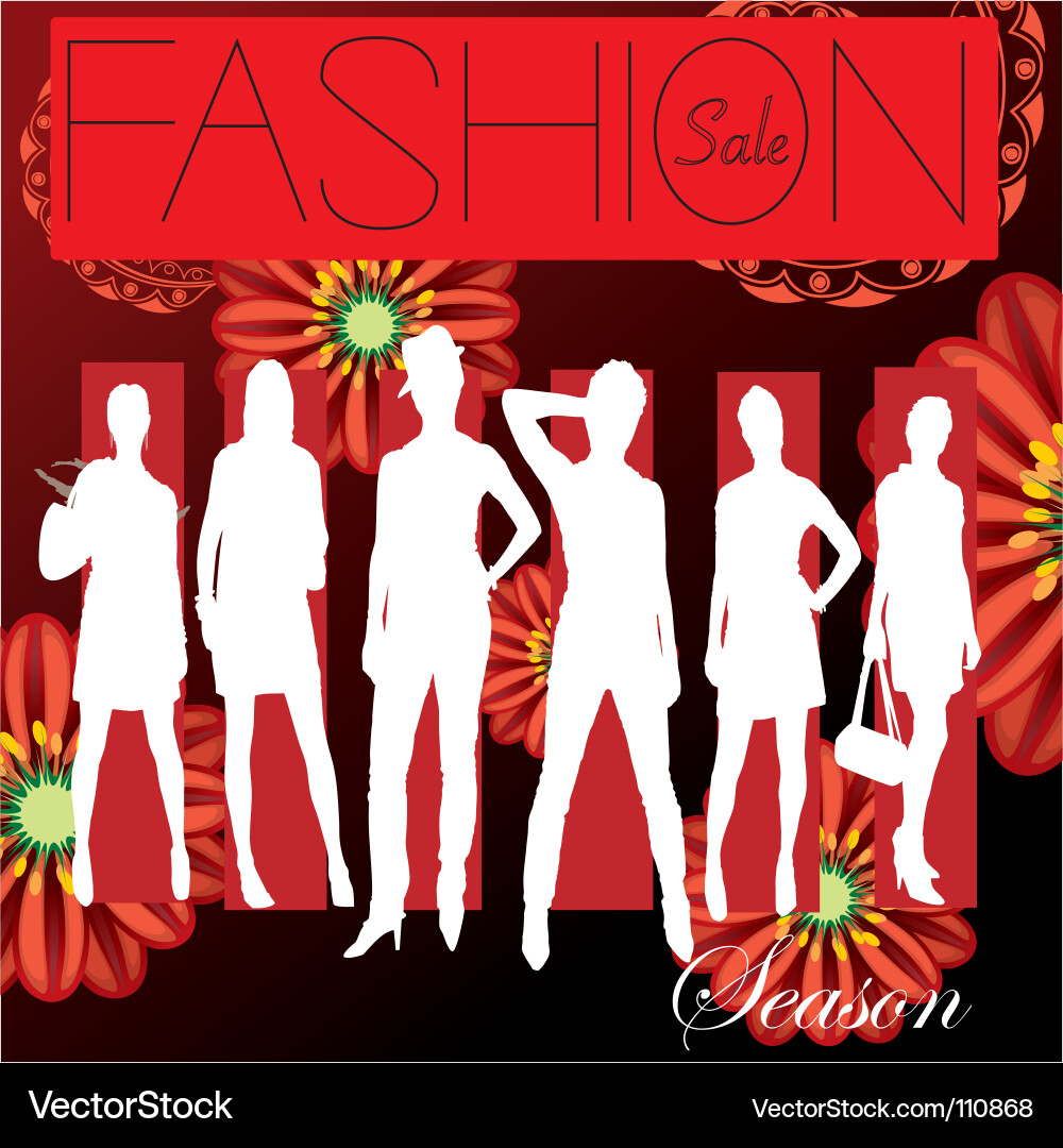 Fashion Silhouette Cover Vector Image