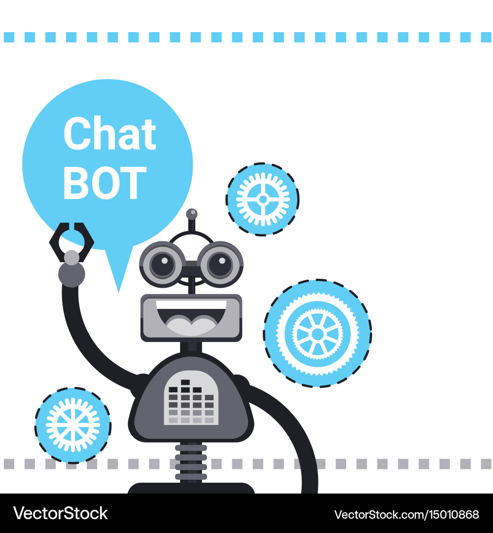 Free chat bot robot virtual assistance element vector image