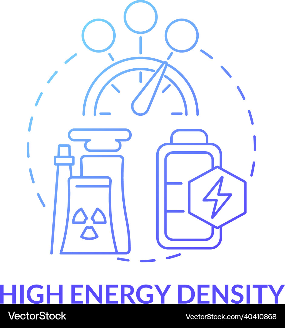 High energy density blue gradient concept icon High energy density blue gradient concept icon vector image