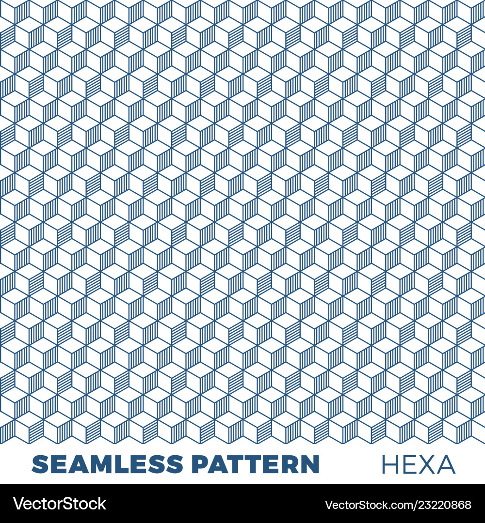 Isometric Cube Pattern - Stripes Vector Image