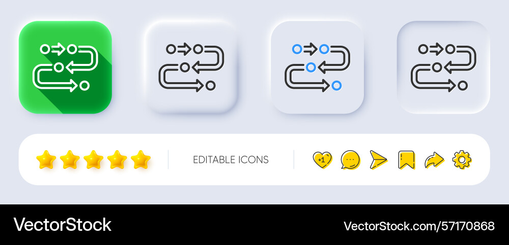 Methodology line icon development process sign vector image