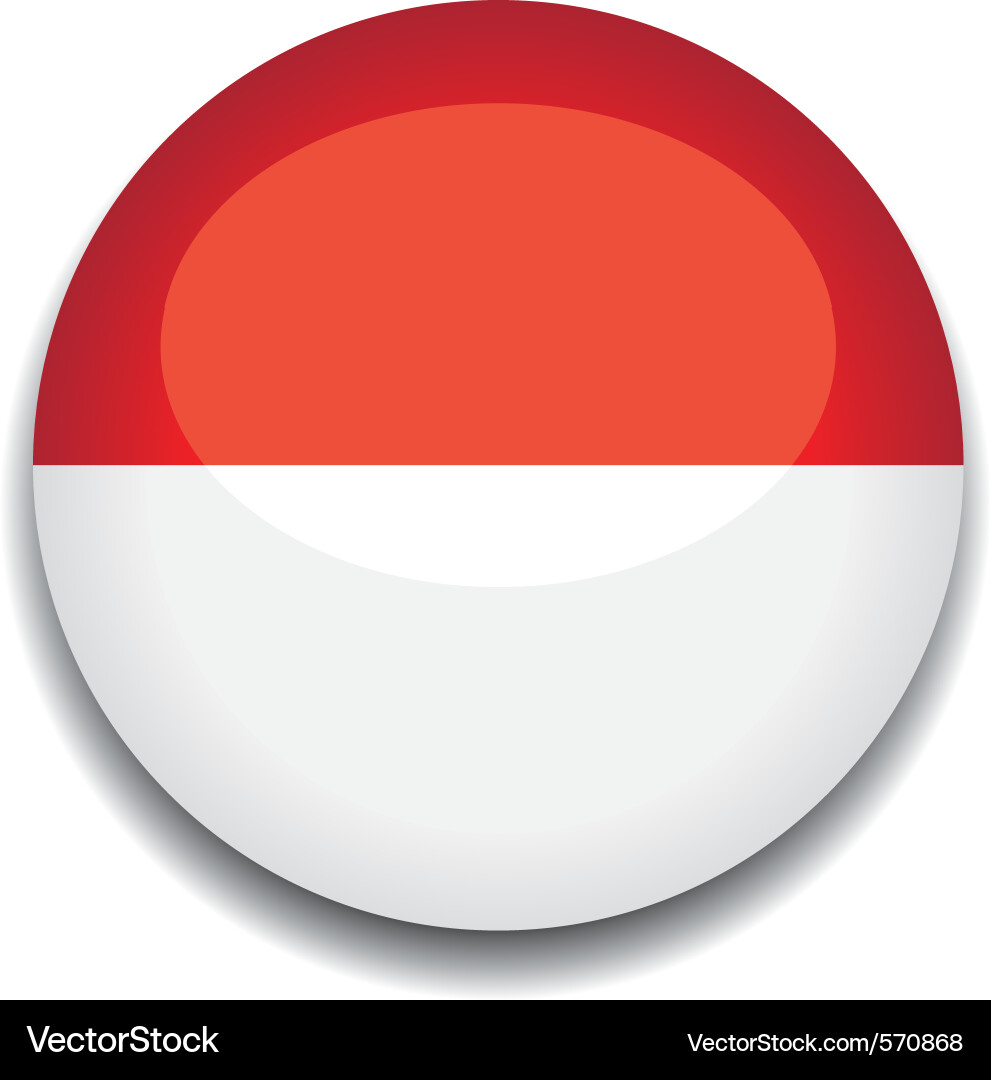 Monaco Flag Button vector image