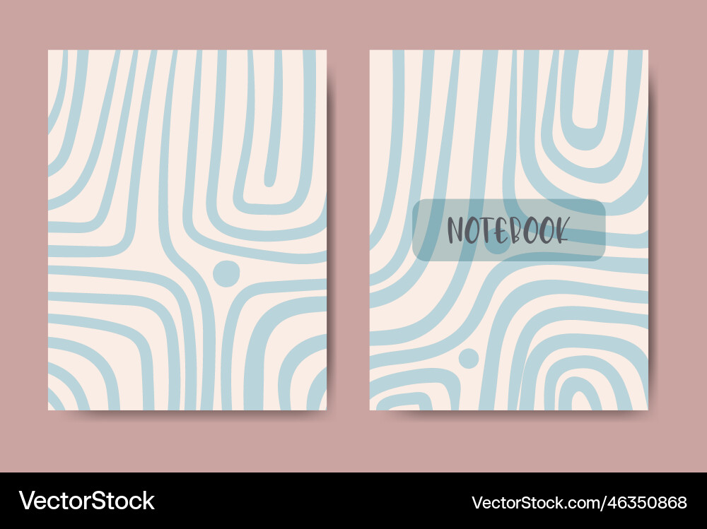 Personal diary template set with abstract boho Personal diary template set with abstract boho vector image