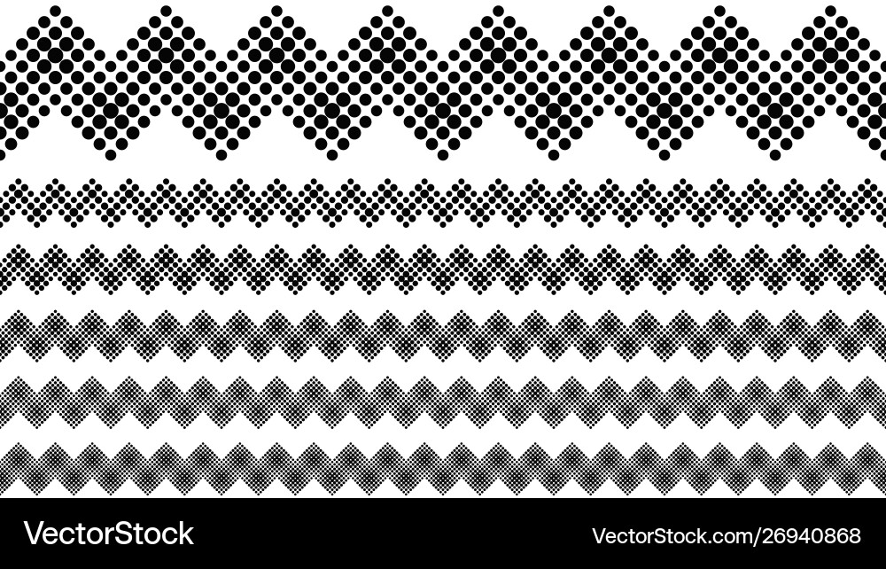 Repeating abstract dot pattern page separator set vector image