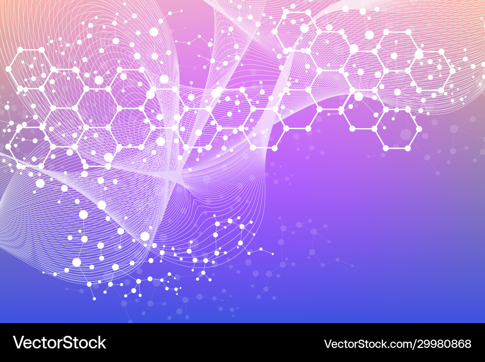 Science network pattern connecting lines and dots Vector Image