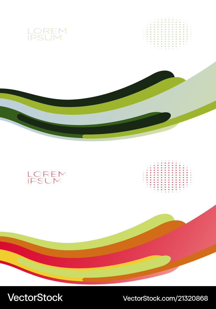 Smooth abstract colorful backgrounds set - eps10 Vector Image