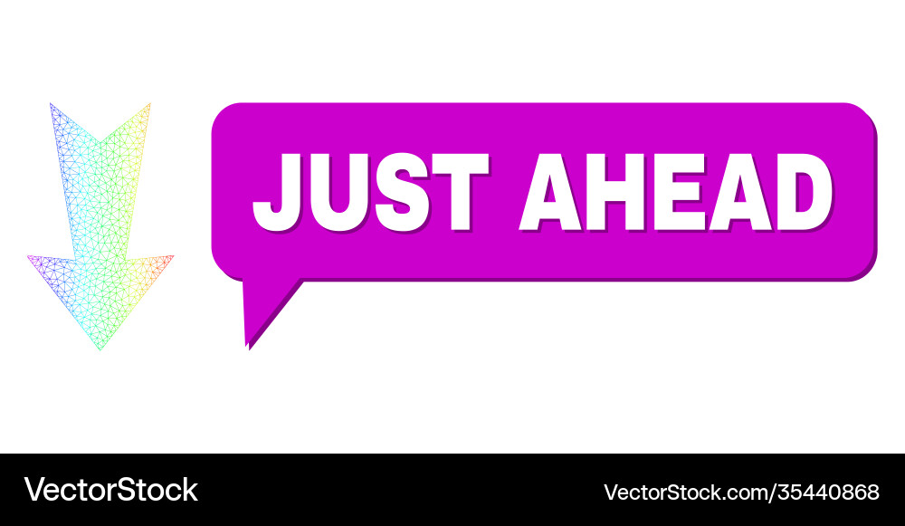 Spectral network gradient arrow down icon and just Spectral network gradient arrow down icon and just vector image