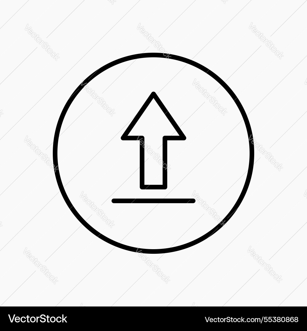 Upload arrow icon simple Upload arrow icon simple vector image