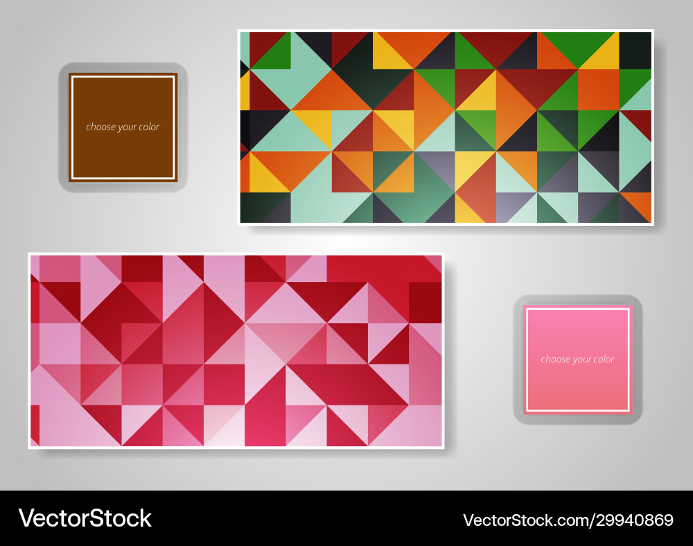 Abstract various colorful header set collection vector image